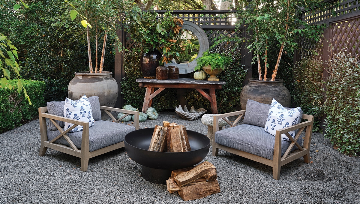 Luxe Interiors + Design Featuring Seasons Fire Pits